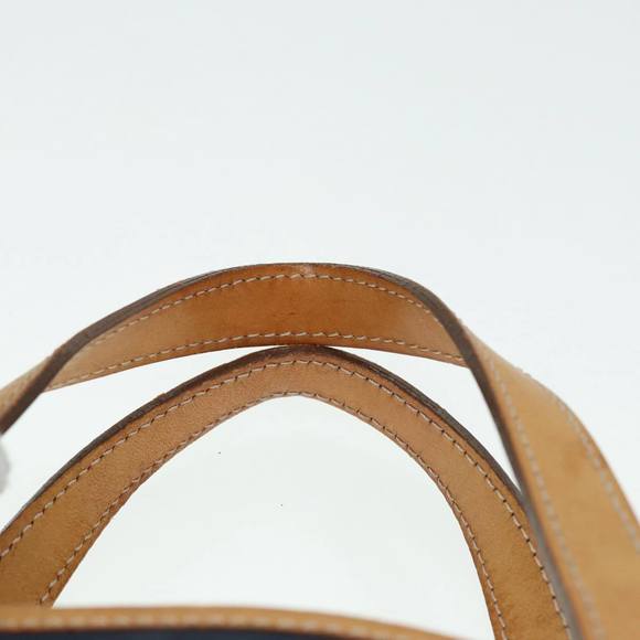 BURBERRY Nova Check Blue Label Hand Bag Canvas Navy Beige Auth ti2002 - Picture 8 of 16